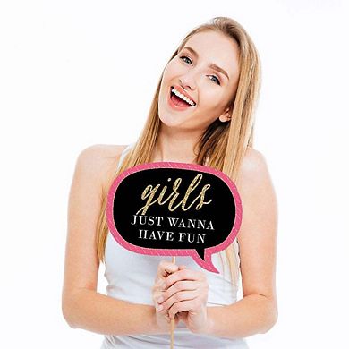 Big Dot Of Happiness Funny Girls Night Out - Bachelorette Party Photo Booth Props Kit - 10 Pc