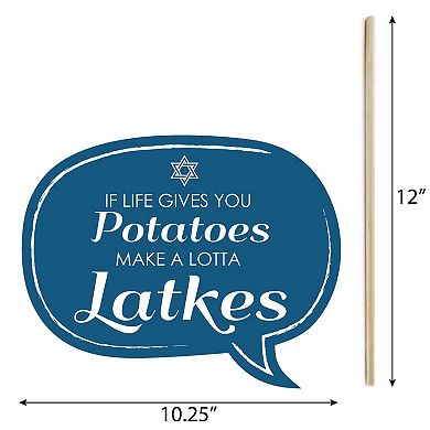 Big Dot Of Happiness Funny Happy Hanukkah - Chanukah Photo Booth Props Kit - 10 Piece