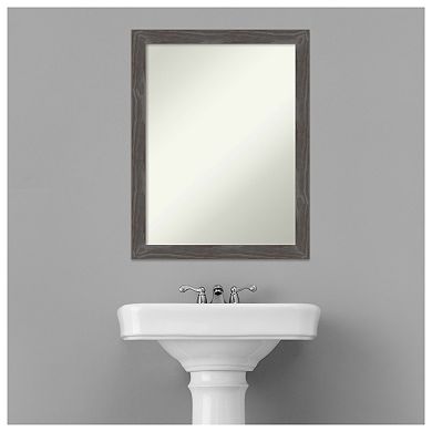 Woodridge Rustic Non-beveled Wood Bathroom Wall Mirror