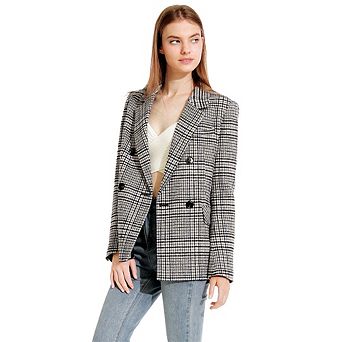 Piccadilly Wool Blend Plaid Blazer