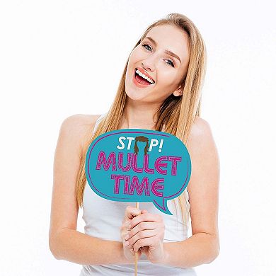 Big Dot Of Happiness Funny 80's Retro - Photo Booth Props Kit - 10 Piece