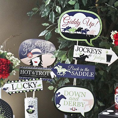 Big Dot Of Happiness Funny Kentucky Horse Derby - Horse Race Party Photo Booth Props 10 Pc