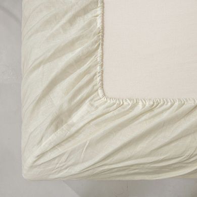 Stone Washed French Linen Sheet Set, 4 Pcs