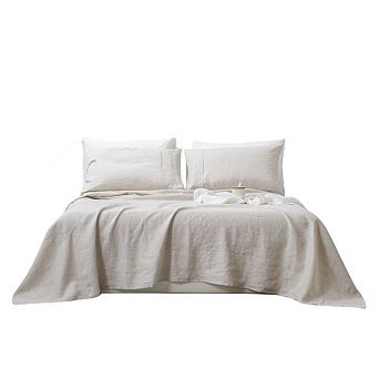Stone Washed French Linen Sheet 4 pc Set