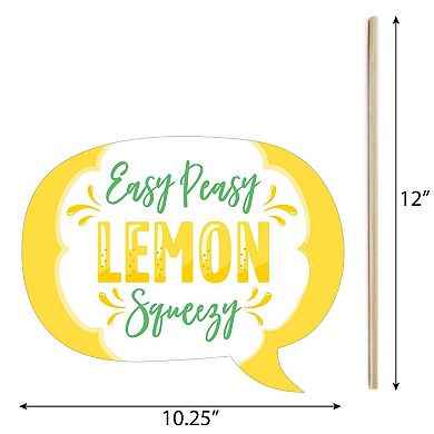Big Dot Of Happiness Funny So Fresh - Lemon - Citrus Lemonade Party Photo Booth Props 10 Pc