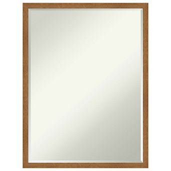 Carlisle Narrow Petite Bevel Wood Bathroom Wall Mirror