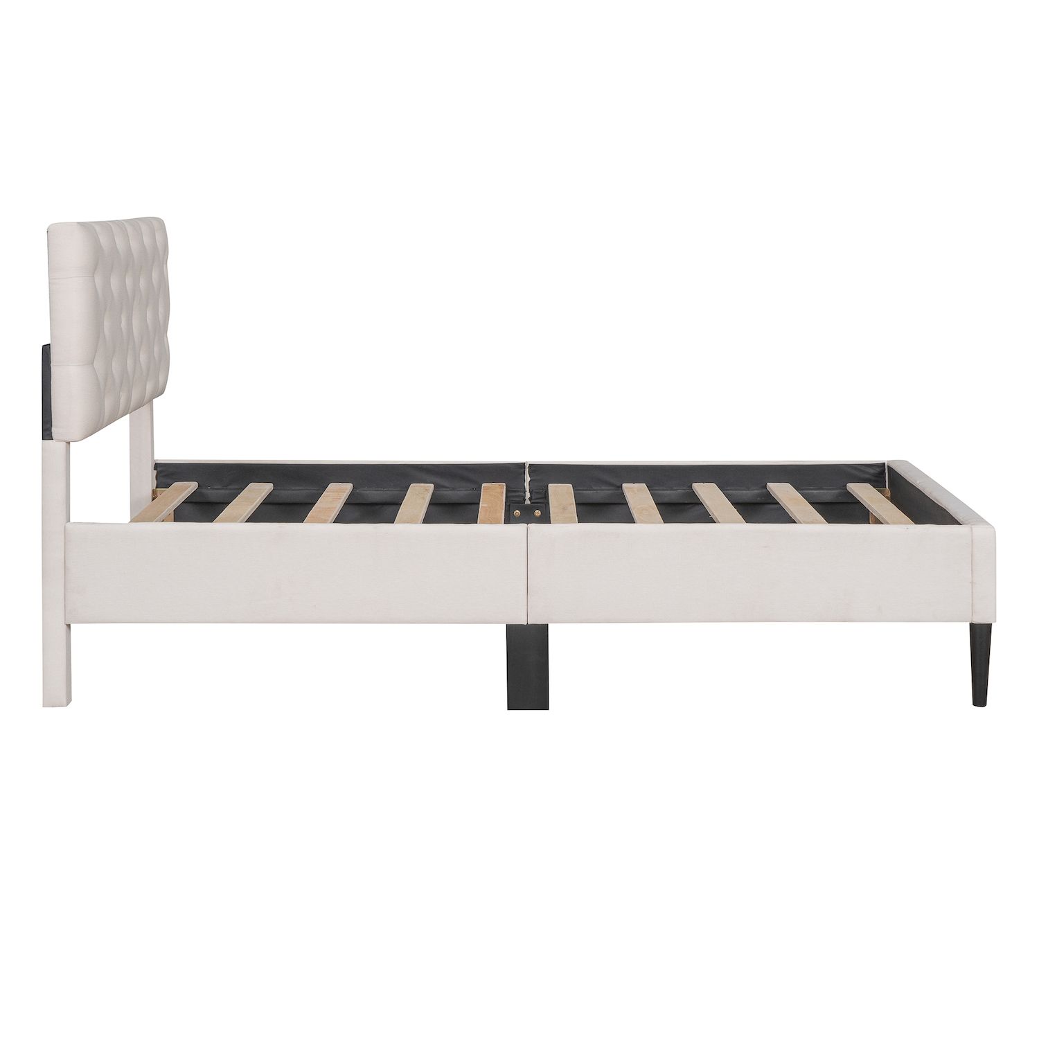 Merax Upholstered Linen Platform Bed