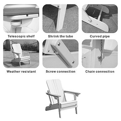 All-weather, Foldable Outdoor Adirondack Chair