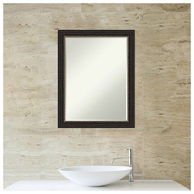 Accent Bronze Narrow Petite Bevel Bathroom Wall Mirror