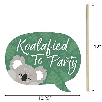 Big Dot Of Happiness Funny Koala Cutie Birthday & Baby Shower Photo Booth Props Kit 10 Pc