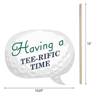 Big Dot Of Happiness Funny Par-tee Time - Golf - Party Photo Booth Props Kit - 10 Piece