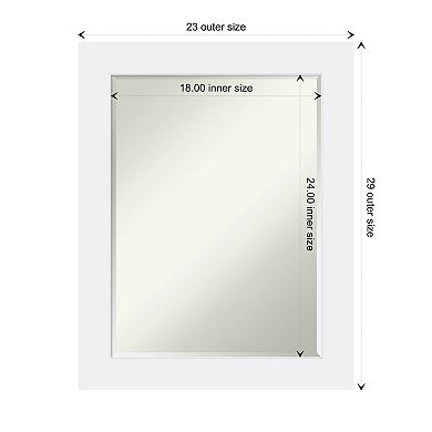 Corvino Petite Bevel Wood Bathroom Wall Mirror