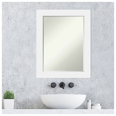 Corvino Petite Bevel Wood Bathroom Wall Mirror