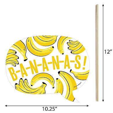 Big Dot Of Happiness Funny Let's Go Bananas - Tropical Party Photo Booth Props Kit - 10 Piece