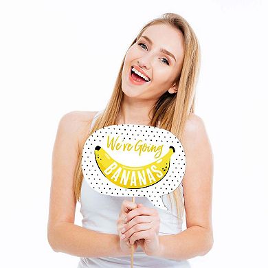 Big Dot Of Happiness Funny Let's Go Bananas - Tropical Party Photo Booth Props Kit - 10 Piece
