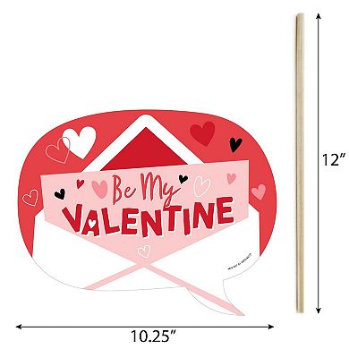 Big Dot Of Happiness Funny Happy Valentine's Day - Photo Booth Props Kit - 10 Piece