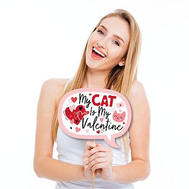 Big Dot Of Happiness Funny Happy Valentine's Day - Photo Booth Props Kit - 10 Piece