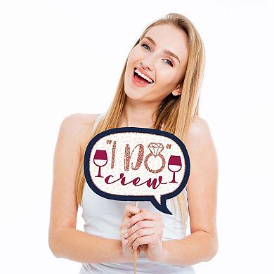 Big Dot Of Happiness Funny Vino Before Vows - Winery Party Photo Booth Props Kit - 10 Pc
