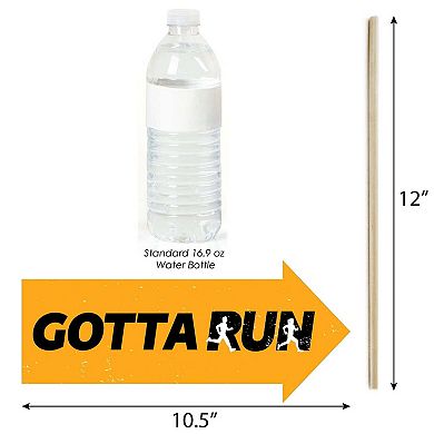 Big Dot Of Happiness Funny Set The Pace - Running - Party Photo Booth Props Kit - 10 Pc