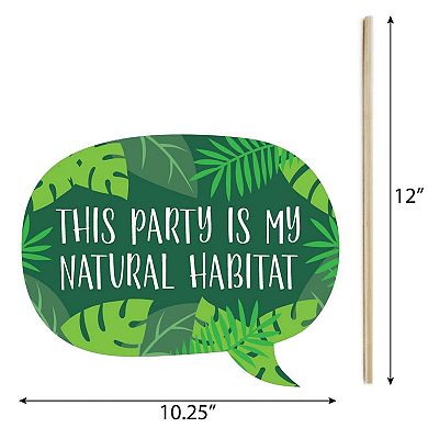Big Dot Of Happiness Funny Jungle Party Animals - Safari Zoo Animal Photo Booth Props 10 Pc