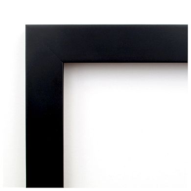Black Museum Petite Bevel Wood Bathroom Wall Mirror