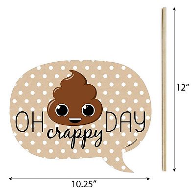 Big Dot Of Happiness Funny Party 'til You're Pooped Poop Emoji Party Photo Booth Props 10 Pc