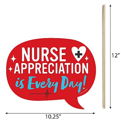 Big Dot Of Happiness Funny Thank You Nurses - Nurse Appreciation Week Photo Booth Props 10 Pc