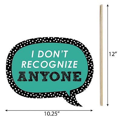 Big Dot Of Happiness Funny Class Reunion - Photo Booth Props Kit - 10 Piece