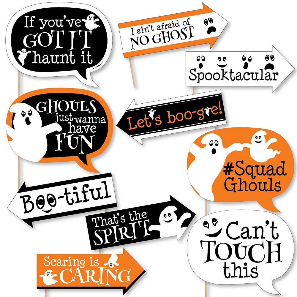 Big Dot Of Happiness Funny Spooky Ghost - Halloween Party Photo Booth ...