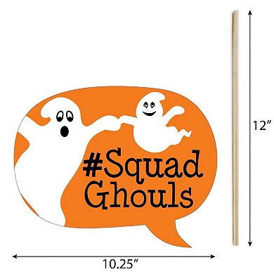 Big Dot Of Happiness Funny Spooky Ghost - Halloween Party Photo Booth Props Kit - 10 Piece