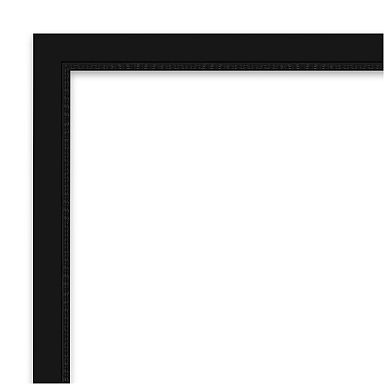 Avon Black Narrow Petite Bevel Bathroom Wall Mirror