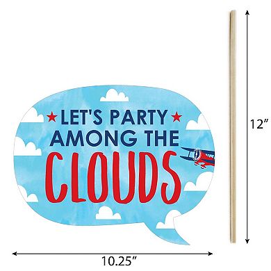 Big Dot Of Happiness Funny Taking Flight - Airplane - Party Photo Booth Props Kit - 10 Piece