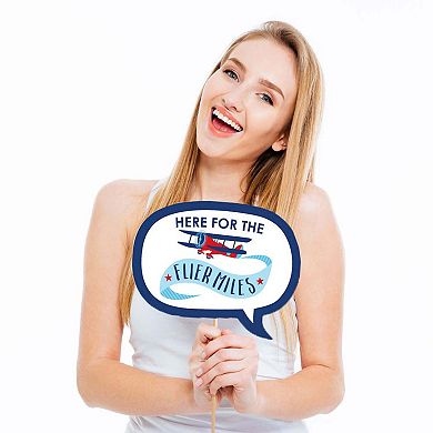 Big Dot Of Happiness Funny Taking Flight - Airplane - Party Photo Booth Props Kit - 10 Piece