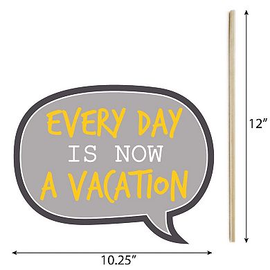 Big Dot Of Happiness Funny Retirement - Party Photo Booth Props Kit - 10 Piece