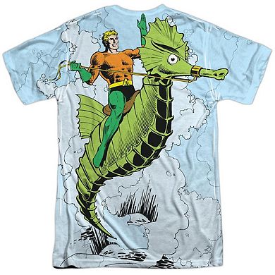 Dc Comics Clasic Aquaman Short Sleeve Adult Poly Crew T-shirt