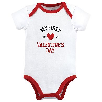 Hudson Baby Infant Boy Cotton Bodysuits, Valentine Heartbreaker, 0-3 Months