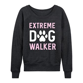 Women's Extreme Dog Walker French Terry Long Sleeve Tee