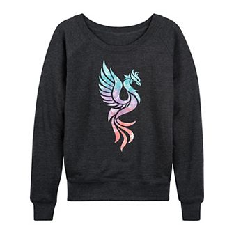 Women's Watercolor Phoenix French Terry Long Sleeve Tee