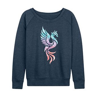 Women's Watercolor Phoenix French Terry Long Sleeve Tee