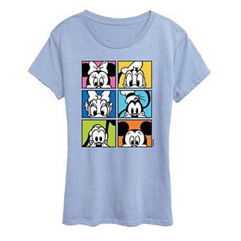 Disney's Mickey Mouse & Friends Women's Grid Graphic Tee
