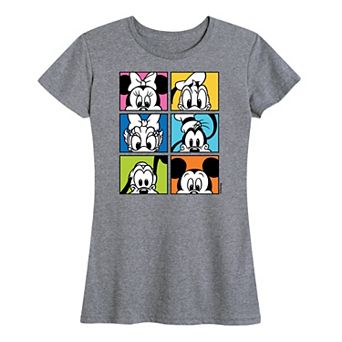 Disney's Mickey Mouse & Friends Women's Grid Graphic Tee