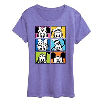 Disney's Mickey Mouse & Friends Women's Grid Graphic Tee