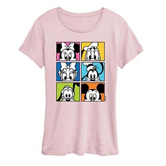 Disney's Mickey Mouse & Friends Women's Grid Graphic Tee