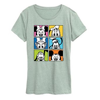 Disney's Mickey Mouse & Friends Women's Grid Graphic Tee