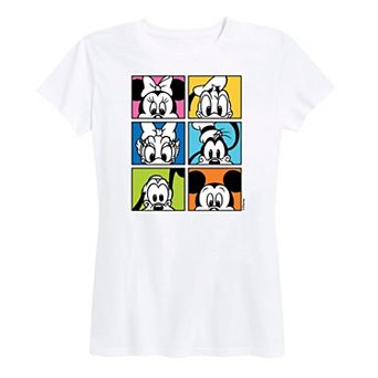 Disney's Mickey Mouse & Friends Women's Grid Graphic Tee