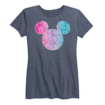Disney's Mickey Mouse Women's Bandana Pattern Graphic Tee