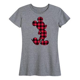 Disney's Mickey Mouse Women's Plaid Graphic Tee