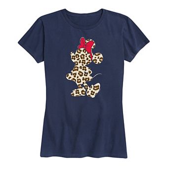 Disney's Minnie Mouse Women's Leopard Graphic Tee
