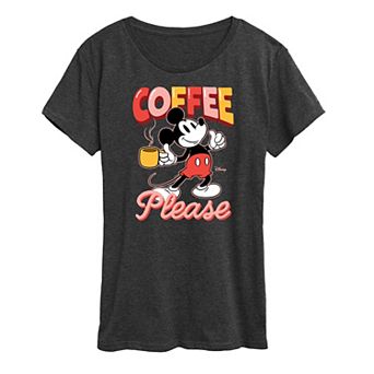Disney's Mickey Mouse Women's Coffee Graphic Tee