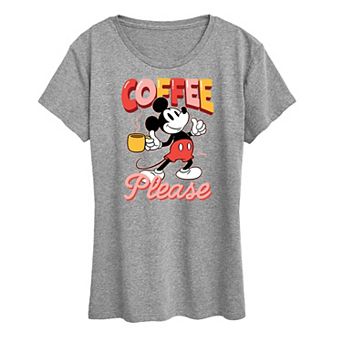 Disney's Mickey Mouse Women's Coffee Graphic Tee